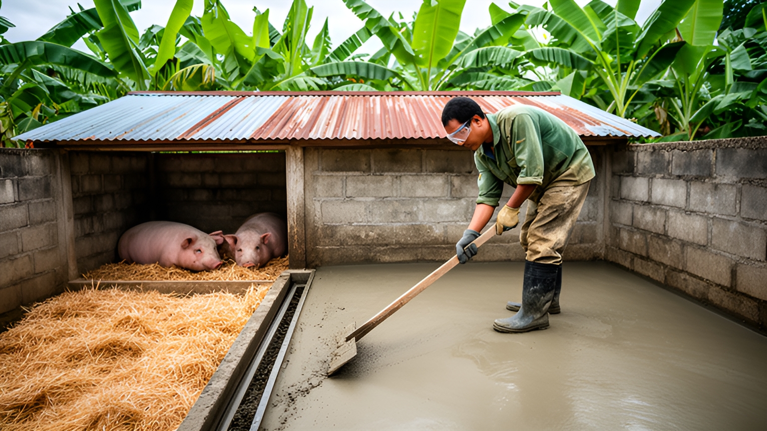 Pig Pen Drainage: 7 Ways to Keep Pigs Dry in Heavy Rain